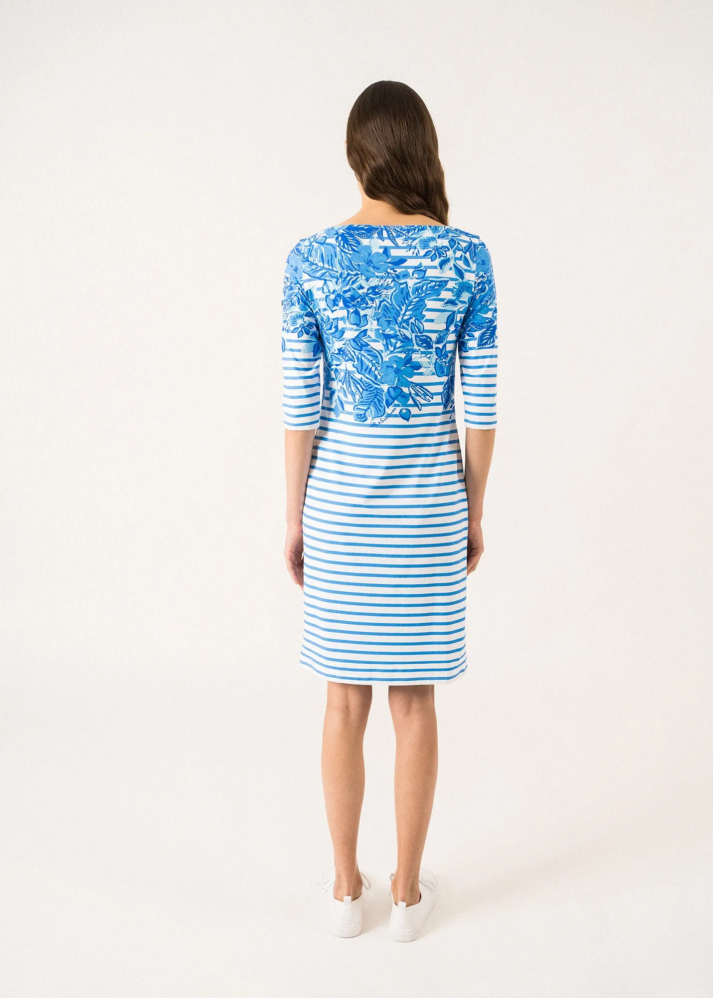 Robe marinire imprime Propriano - SAINT JAMES x Lilly Pulitzer (SOLEIL AZUR RAYE)