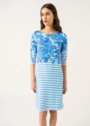 Robe marinire imprime Propriano - SAINT JAMES x Lilly Pulitzer (SOLEIL AZUR RAYE)