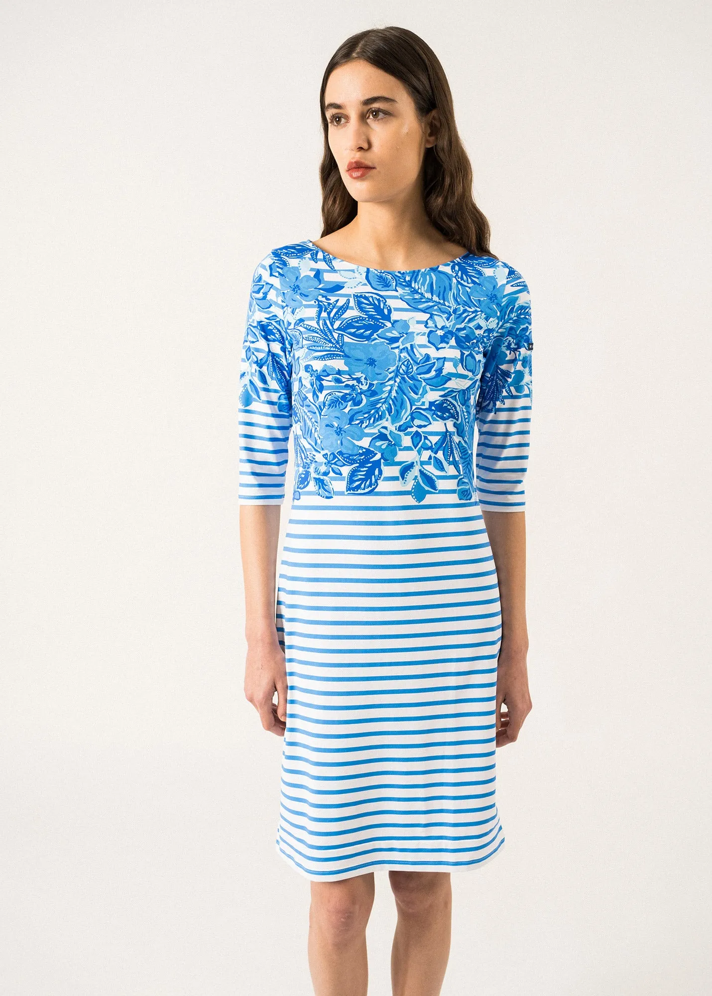 Robe marinire imprime Propriano - SAINT JAMES x Lilly Pulitzer (SOLEIL AZUR RAYE)