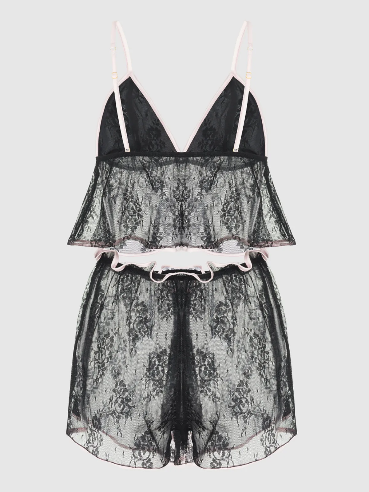 Rosalind Lace & Satin Trimmed Sleep Cami & Shortie