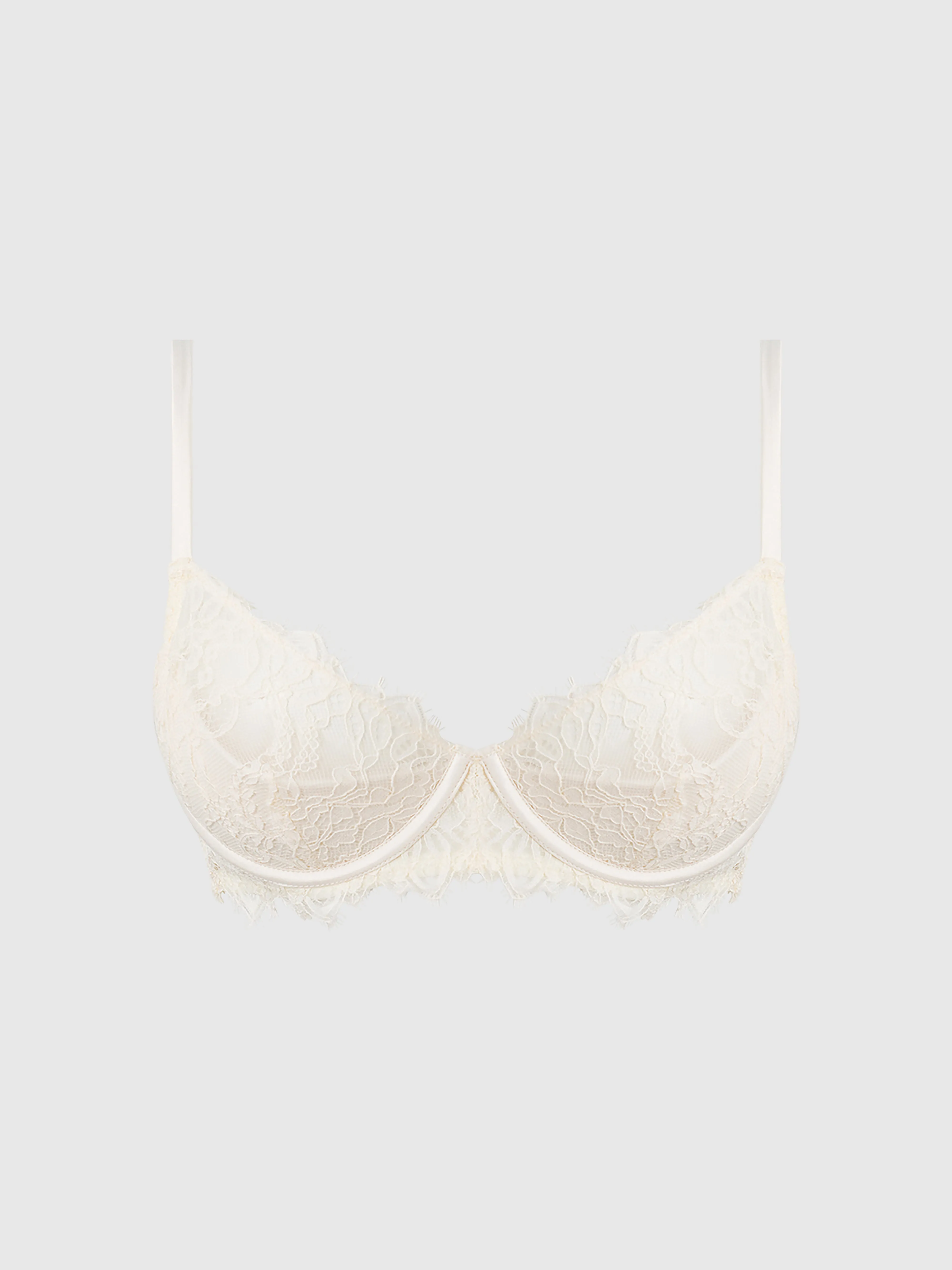 Rosalind Lace Cup Bra With Satin Half Cup