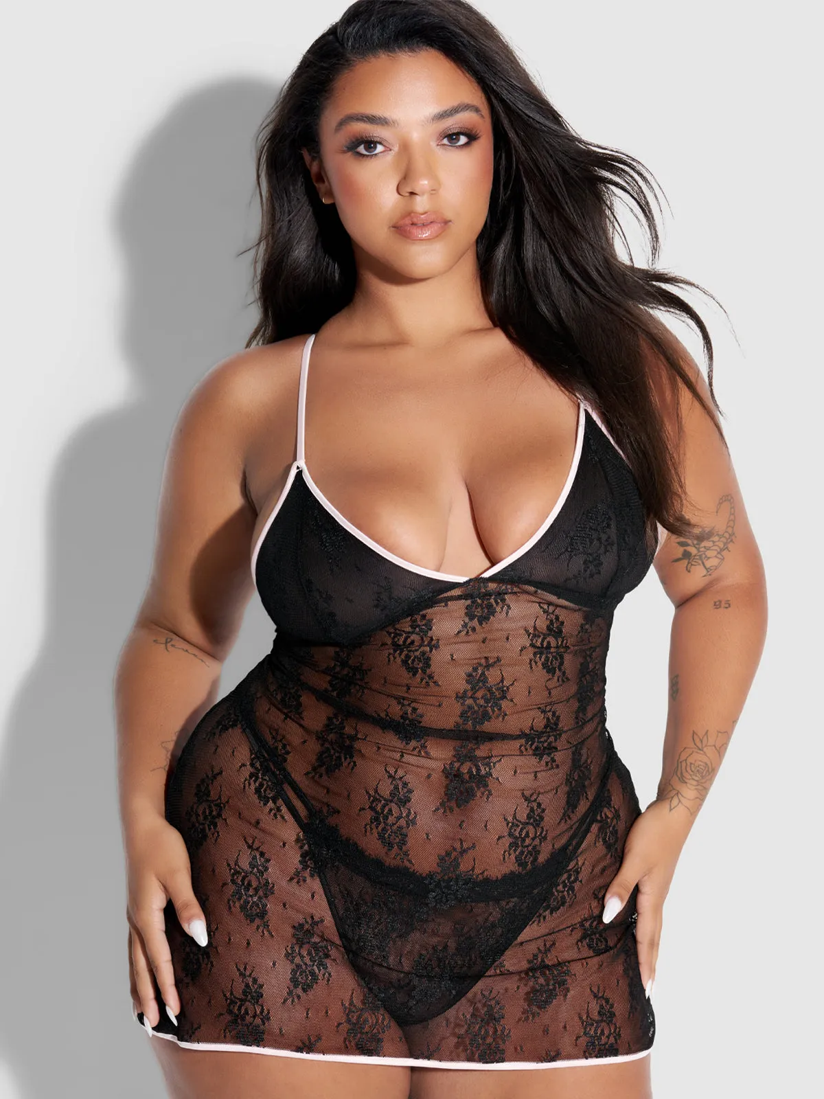 Rosalind Lace Tie Back Babydoll