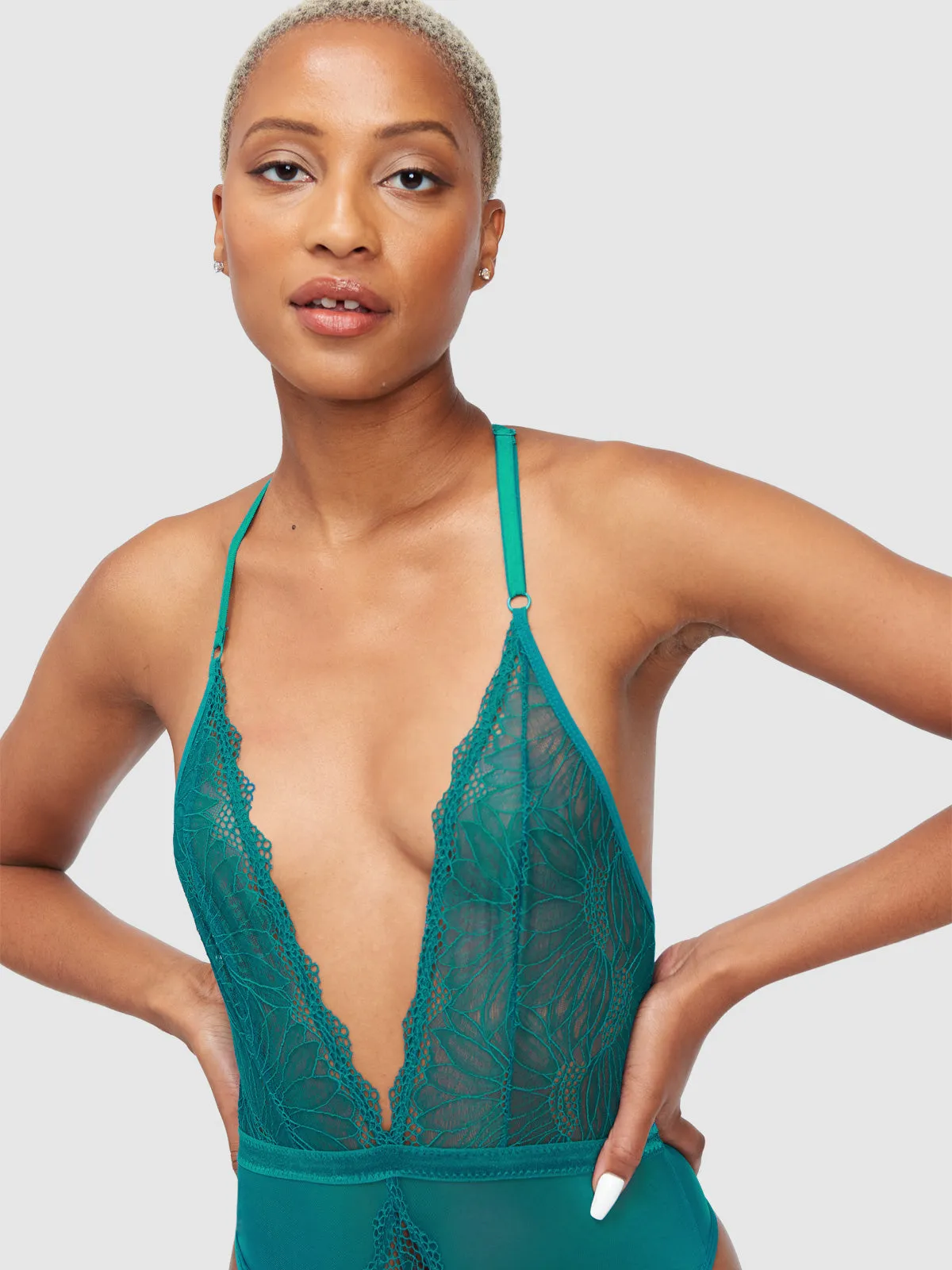 Saffron Floral Lace Teddy