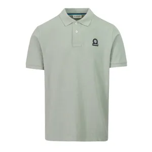 Sandbanks Badge Logo Pique Sage Polo Shirt