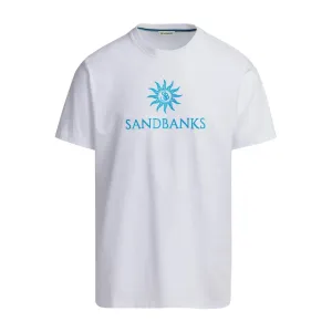 Sandbanks Rope Embroidery Logo White T-Shirt