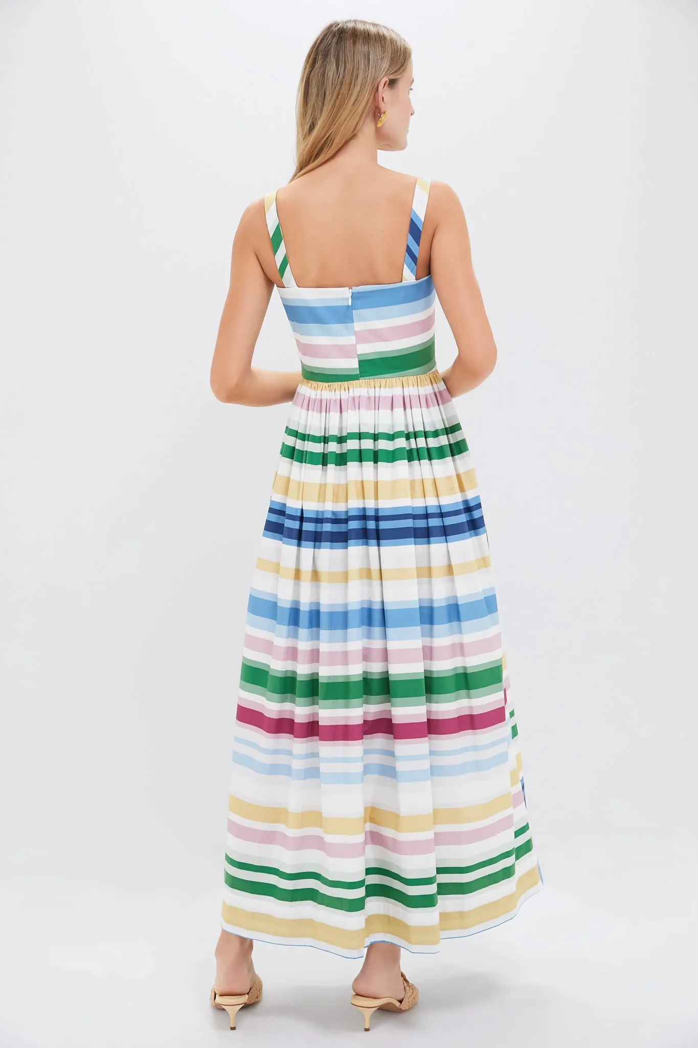 Sofa Stripe Scoop Neck Dress