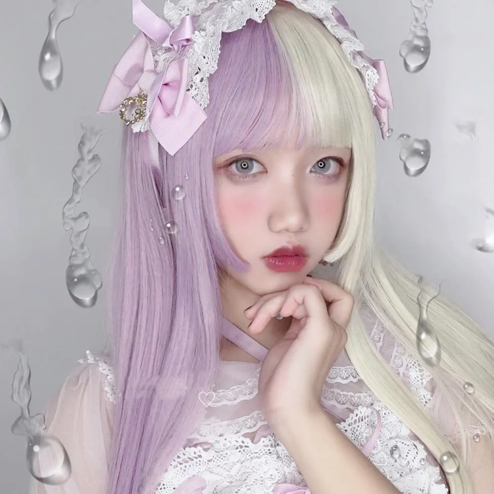 Split Lavender Cosplay Wig
