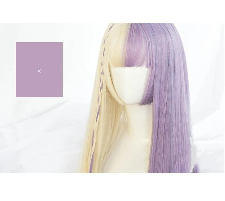 Split Lavender Cosplay Wig