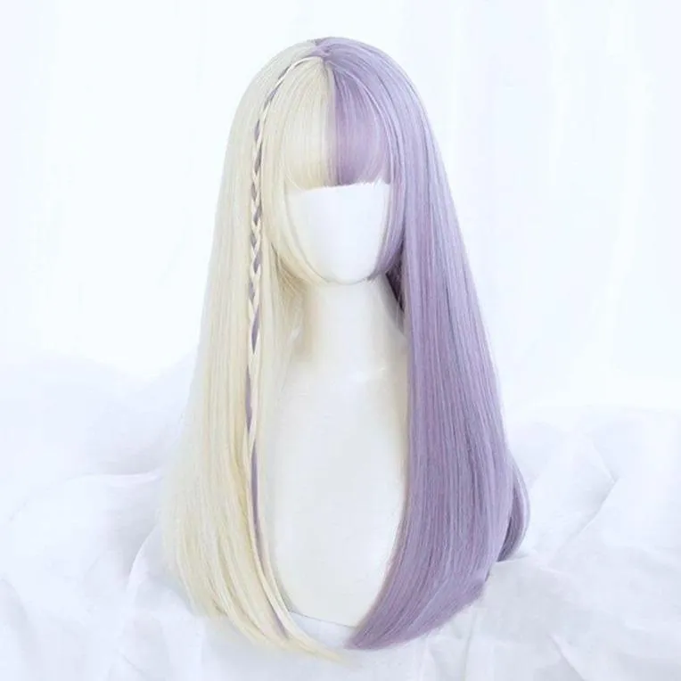 Split Lavender Cosplay Wig