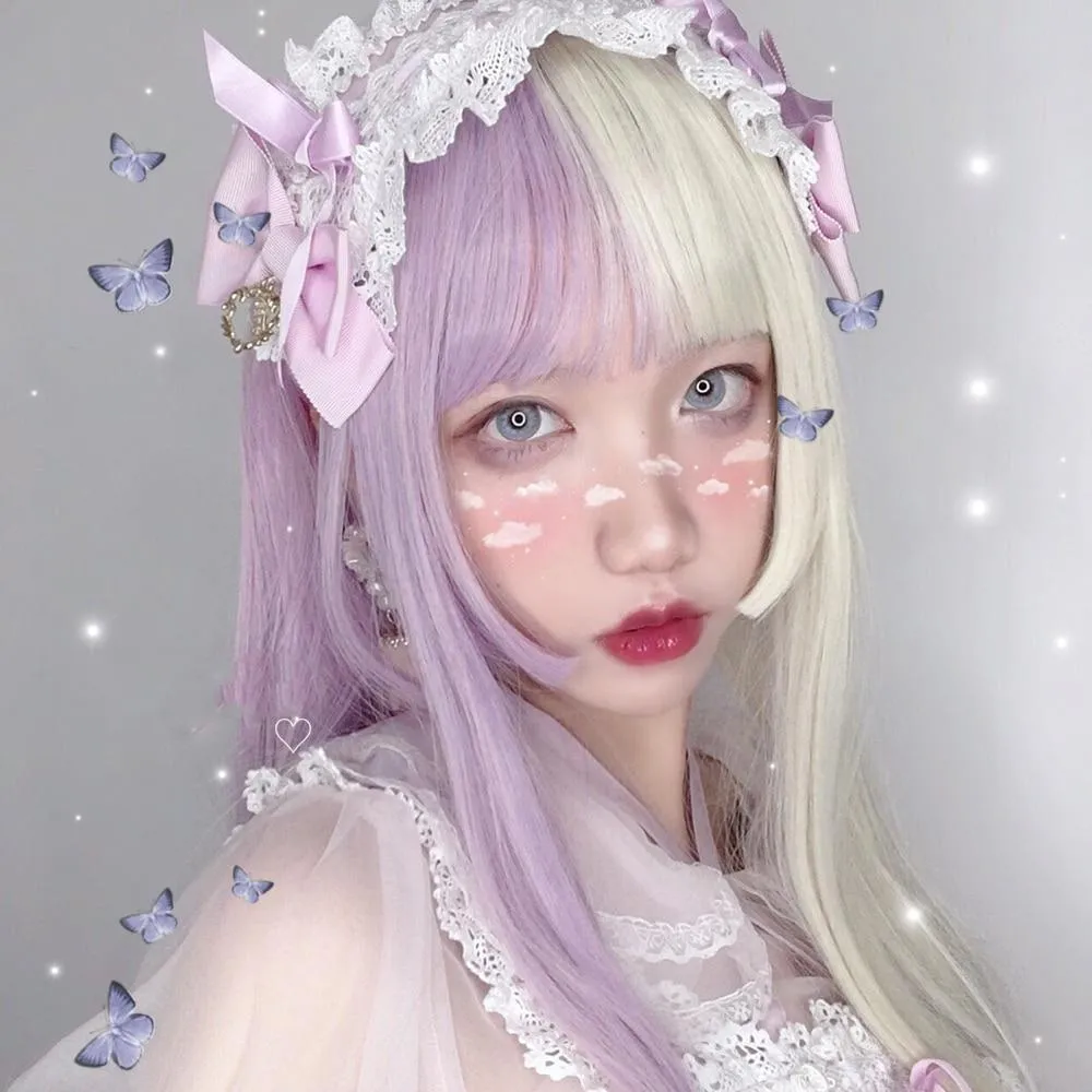 Split Lavender Cosplay Wig
