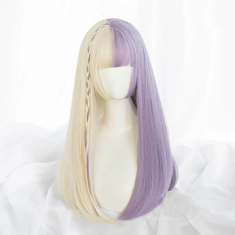 Split Lavender Cosplay Wig