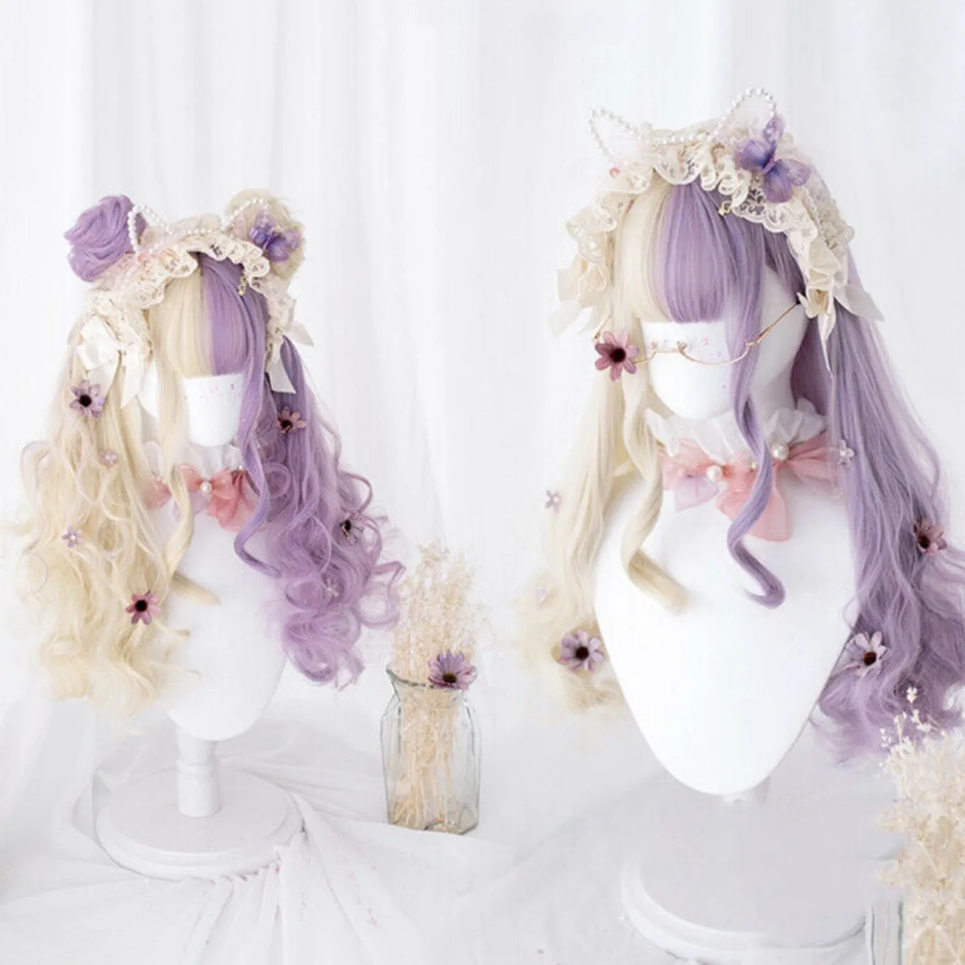 Split Lavender Cosplay Wig