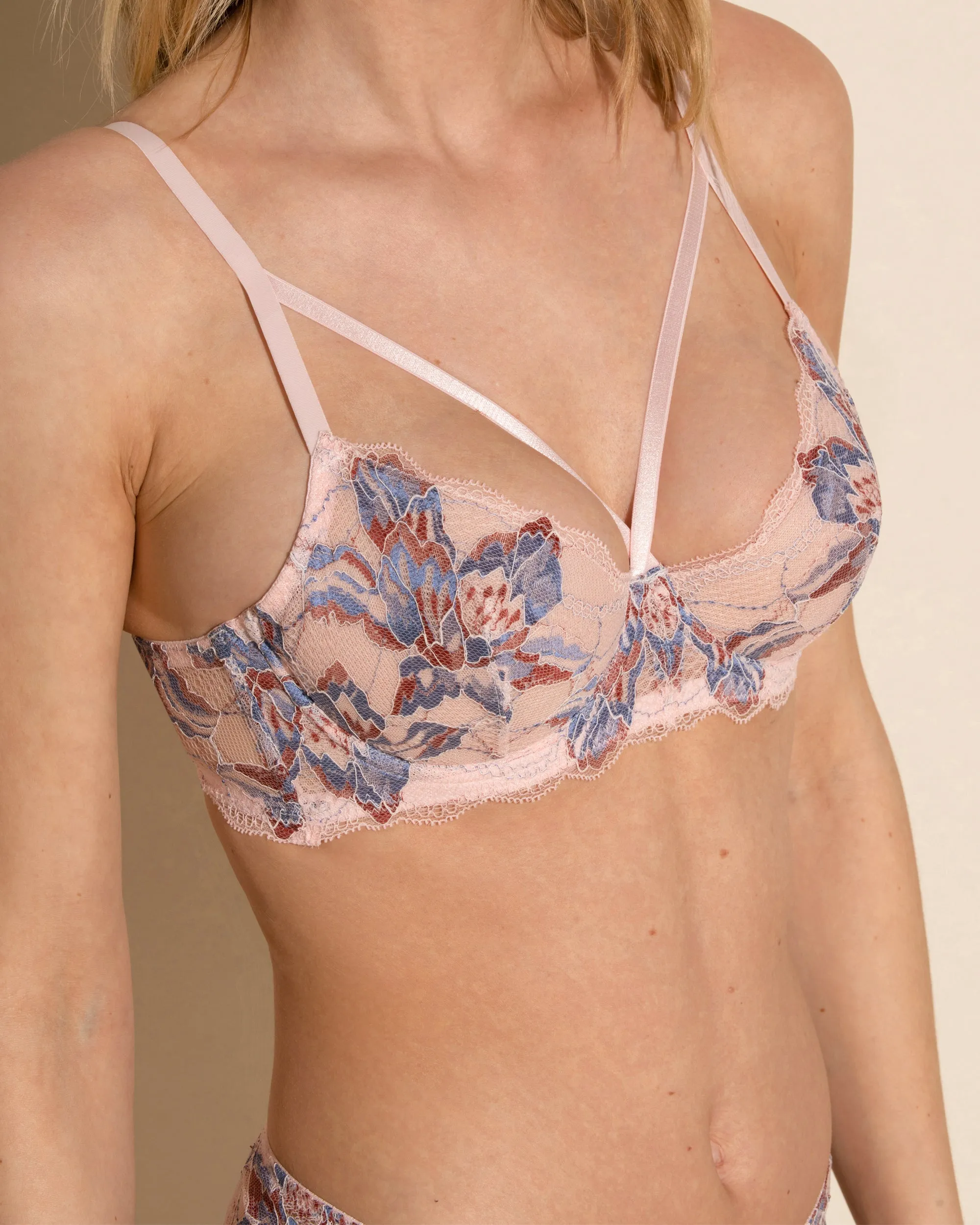 Strappy Underwire Demi Cup Bra Cosabella