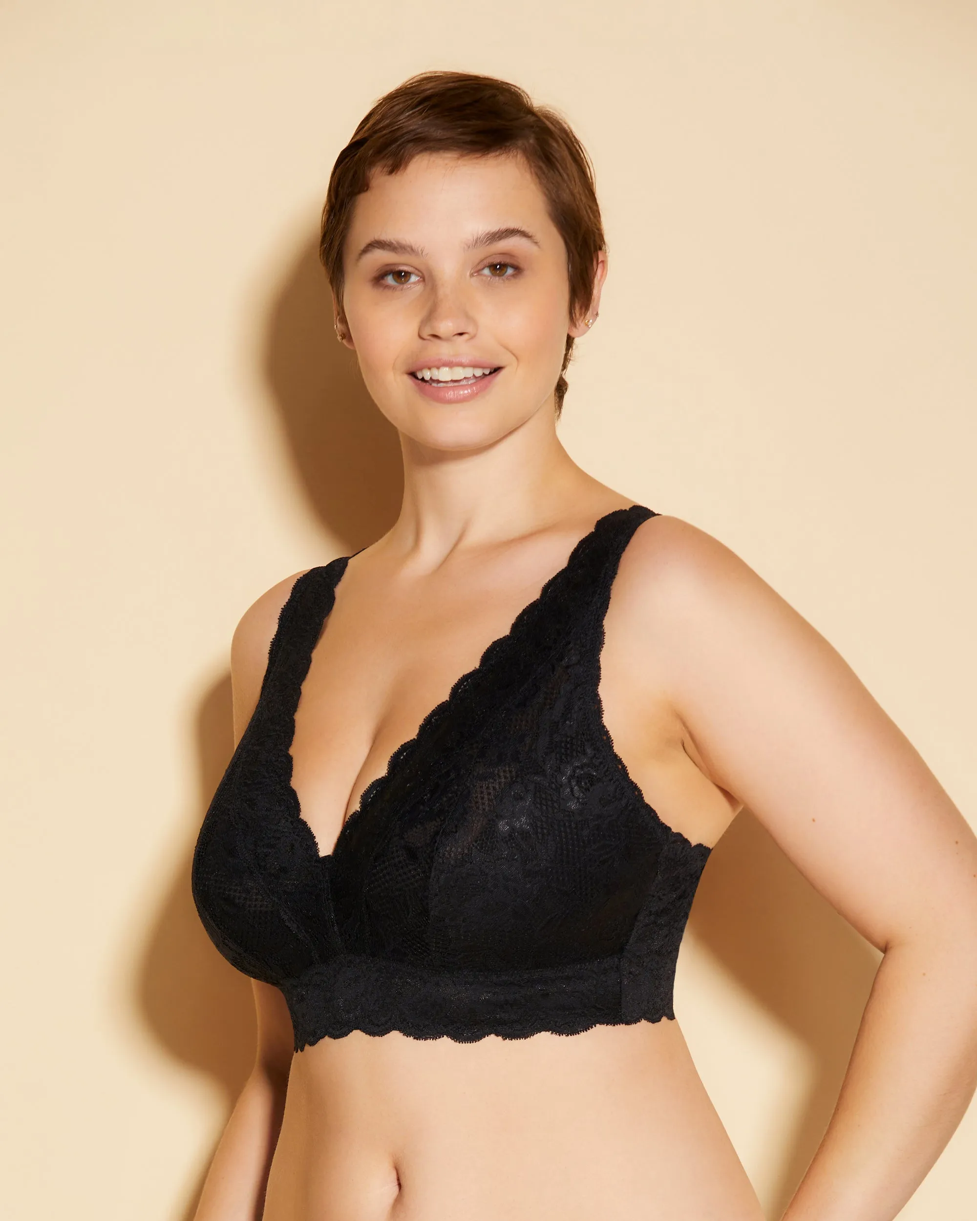 Super Curvy Plungie Longline Bralette Cosabella