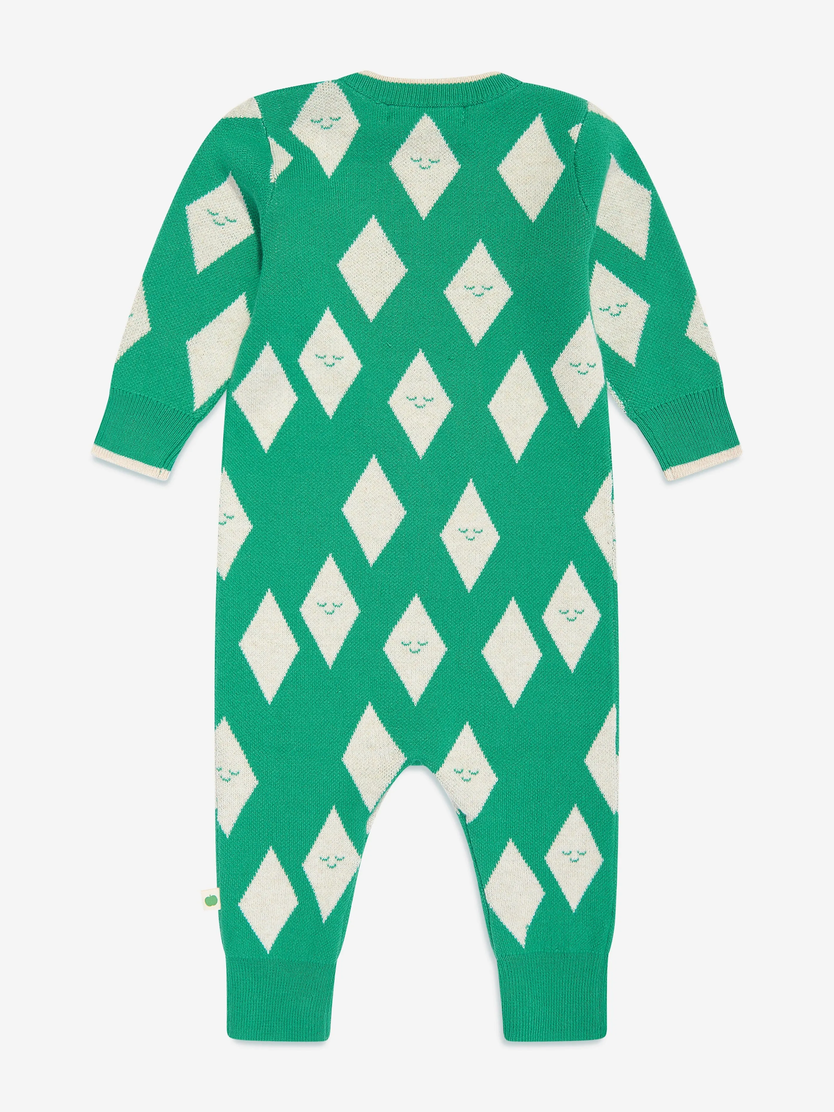 The Bonnie Mob Baby Aster and Damson Playsuit Gift Set in Green