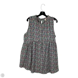Top Sleeveless By Clothes Mentor In Floral Print, Size: Xl