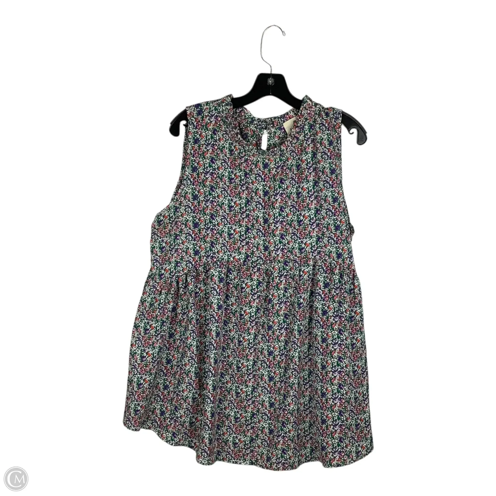 Top Sleeveless By Clothes Mentor In Floral Print, Size: Xl
