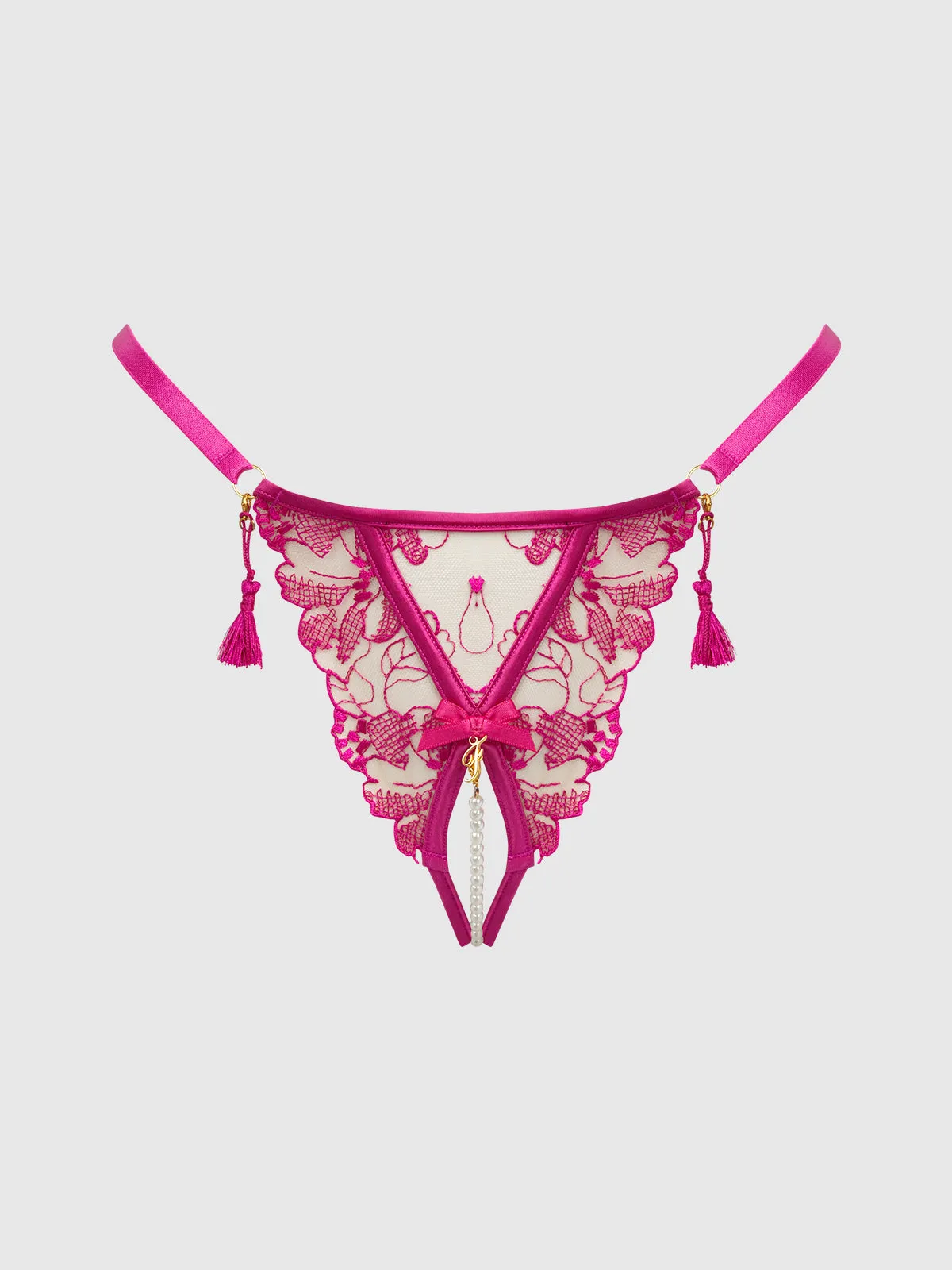 Venus Lace Crotchless & Pearl G-String