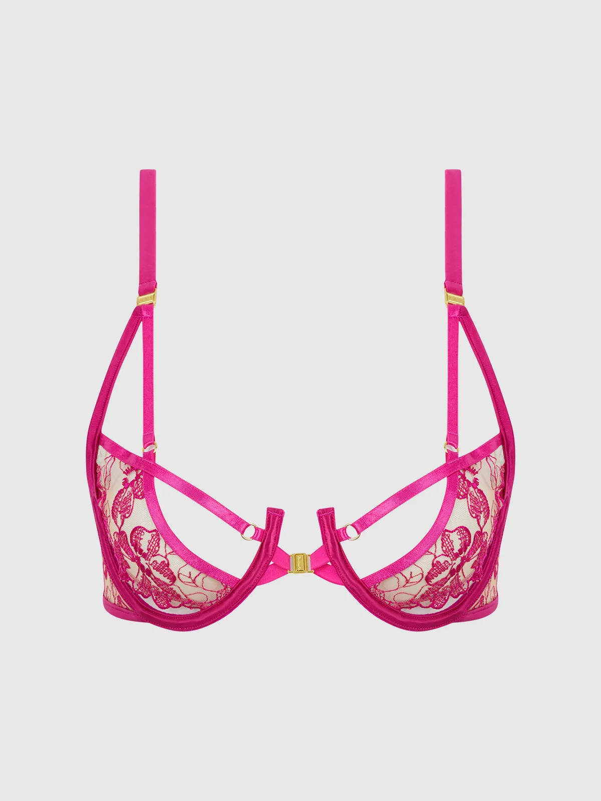 Venus Lace Strappy Unlined Openable Cup Bra