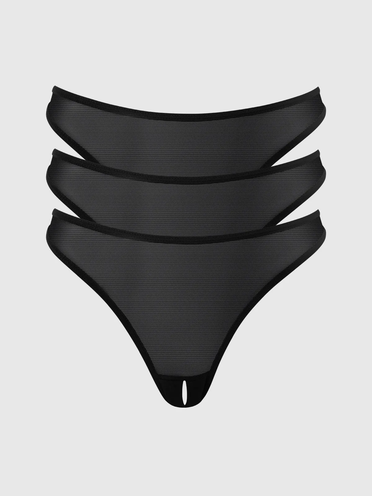 Vivienne Open Crotch Mesh Hipster 3 Pack