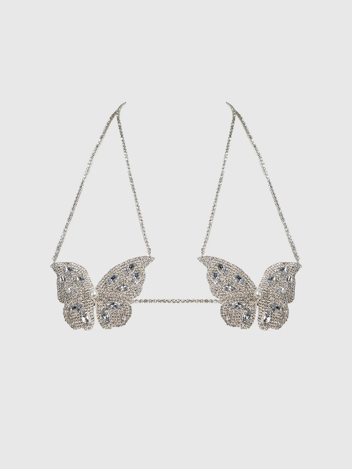Ziggy Rhinestone & Pearl Butterfly Bralette