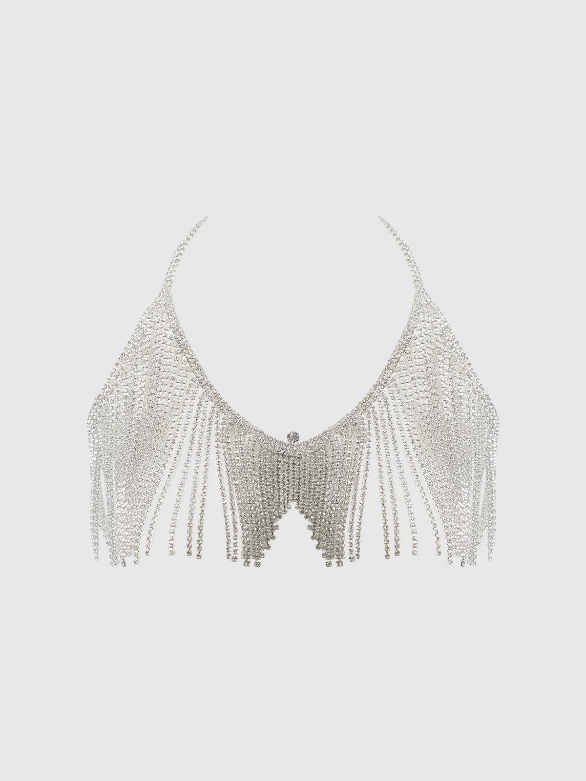 Ziggy Rhinestone Dangle V-Neck Bra