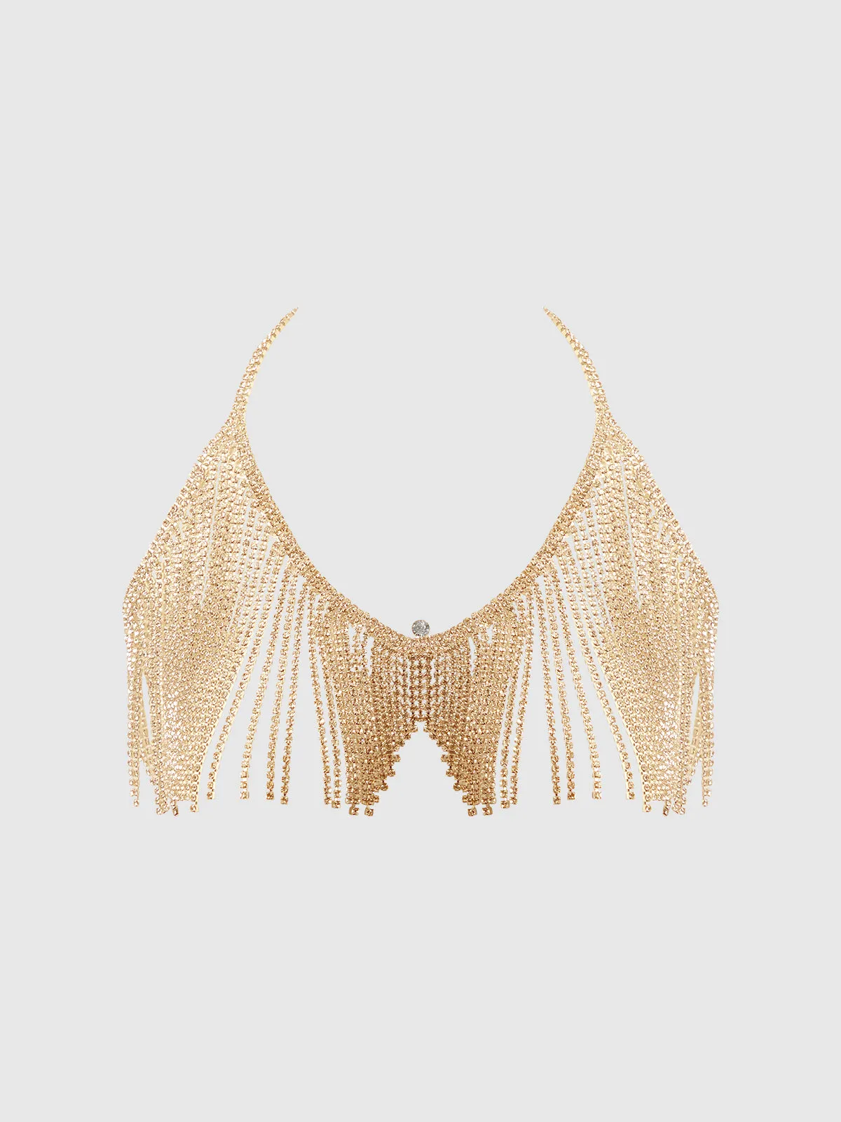 Ziggy Rhinestone Dangle V-Neck Bra